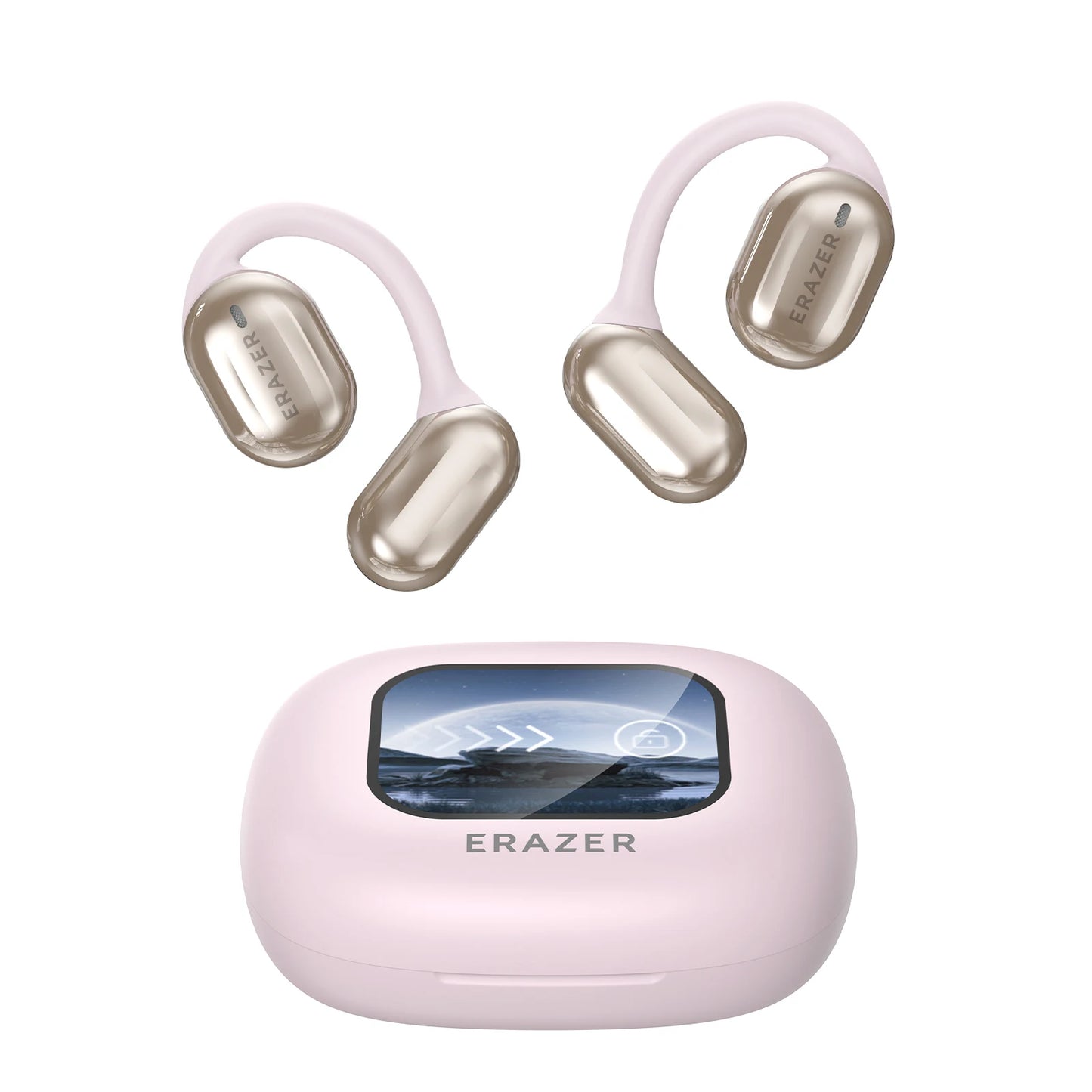 "Erazer XP2 Wireless Headphones with Color Touch Screen and Bluetooth 5.4 - TF Card Slot, 8-Hour Battery Life"