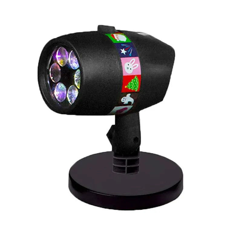 "Starlight Shower: 12 Colorful Slides Laser Projector for Festive Seasons"