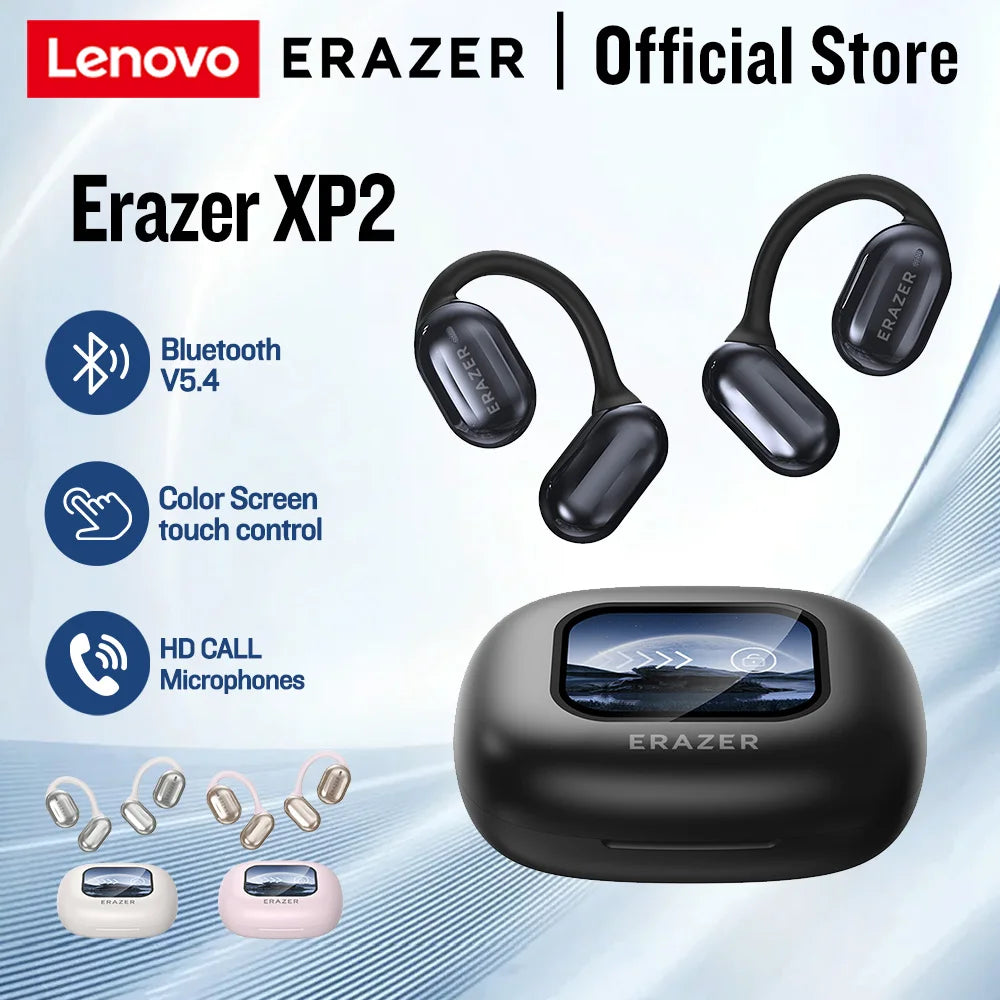 "Erazer XP2 Wireless Headphones with Color Touch Screen and Bluetooth 5.4 - TF Card Slot, 8-Hour Battery Life"